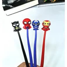 caneta, infantil meninos, Heróis, caneta escolar, personagem batman, capitão América, homem aranha papelaria fofa