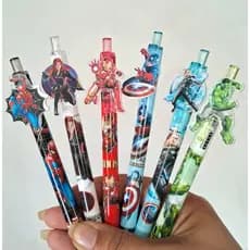caneta ponta fina, super heróis, meninos, hulk, homem aranha, homem de ferro, thor, viúva negra
