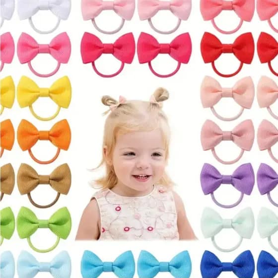 Par de Laços com xuxinha, para Cabelo Infantil/bebê cores a escolher, rabicó, amarrador, Maria chiquinha