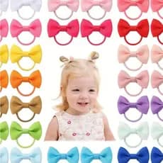 Par de Laços com xuxinha, para Cabelo Infantil/bebê cores a escolher, rabicó, amarrador, Maria chiquinha