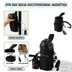 Bolsa Magnética Multifuncional Versátil  Gym Bag Impermeável para Academia Acessórios Esportivos