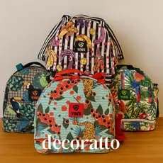 Bolsa Térmica 2 Compartimentos de Estampas Tropicais - Porta Marmita Lanche Bebida Portátil