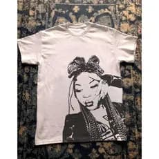 Camiseta Nanda Tsunami Estampada Streetwear Graphic Tees Camisa 100% Algodão ENVIO IMEDIATO