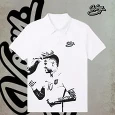 Camiseta Polo Ney Coroa Brasil Streetwear Estampada Graphic Tees Camisa Respiravel ENVIO IMEDIATO