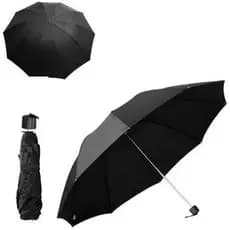 GUARDA CHUVA PRETO CLASSICO CABE DA MOCHILA BOLSA LISO BARRACAO