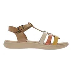 Sandalia Feminin Couro Confortavel Antiderrapante Pegada Original