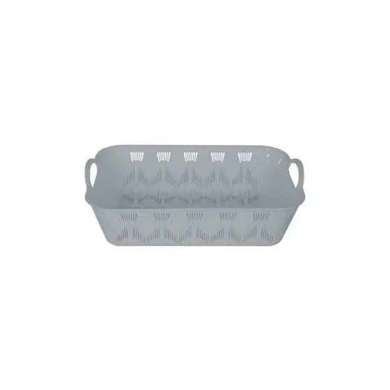 Cesta Plástica Retangular Média Várias Cores 22,7x7,3x16,3cm