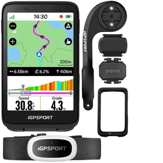 Ciclocomputador com GPS Igpsport Binavi Touch Screen Bundle