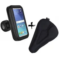 Kit Suporte de Celular para Bicicleta + Capa Selim de Bicicleta Atrio Gel
