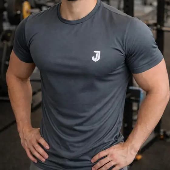 Camiseta Masculina Dry Fit poliéster camisa academia treino masculino com logo refletivo