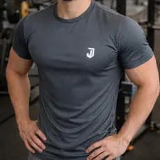 Camiseta Masculina Dry Fit poliéster camisa academia treino masculino com logo refletivo