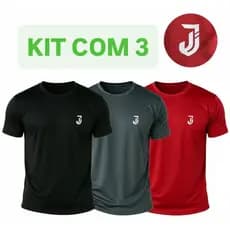 kit 3 Camisetas Dry Fit Masculina - Casual - Academia - Exercícios - Treino - Corrida - Atividade Física