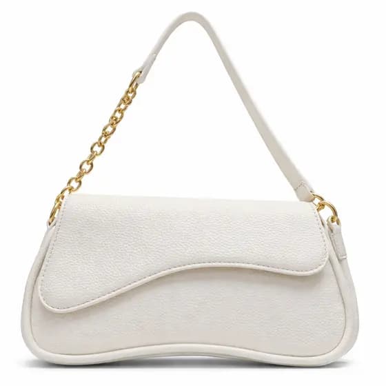 Bolsa de Ombro Feminina Baguete Moderna Blogueira Pronta Entrega Mini Bag Feminina Alça Corrente