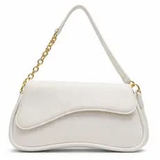 Bolsa de Ombro Feminina Baguete Moderna Blogueira Pronta Entrega Mini Bag Feminina Alça Corrente