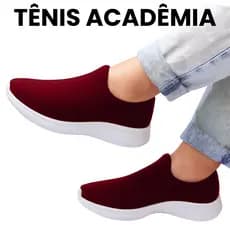 Tênis Meia Feminino Calce Fácil Ortopédico Esportivo Sneaker Slip On Casual Confortável Academia
