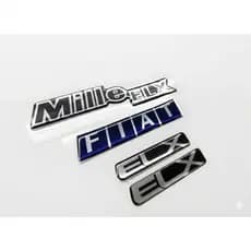 Adesivos Emblema Mille Elx  + Fiat Para Fiat Uno Resinado
