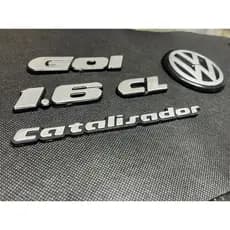 Kit Emblemas Gol Cl 1.6 Catalisador Volkswagen Gol Quadrado