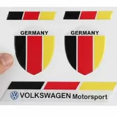 Kit adesivos emblema escudo placa coluna alemanha resinado 3d alto-relevo