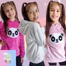 Casaco Panda Infantil Menina Casaco Ted Tedy Pelúcia