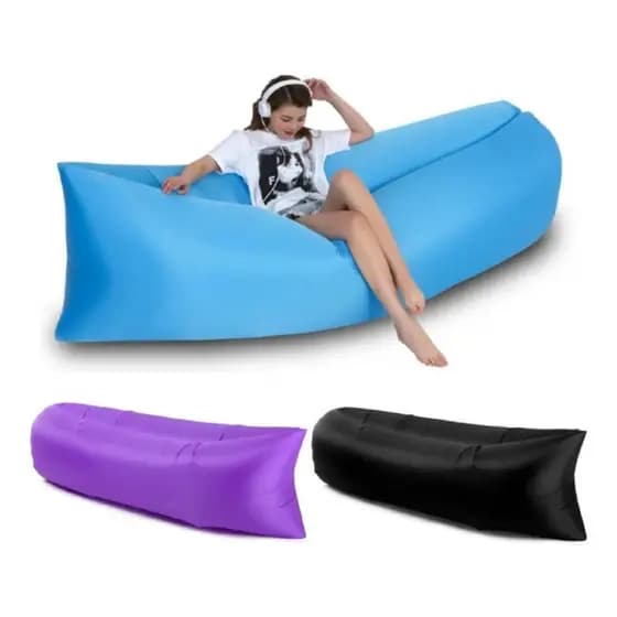 Sofa Inflavel Boia Praia Puff Camping Impermeável Portatil