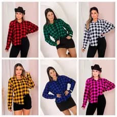 CAMISA XADREZ FERMININA FESTA JUNINA  TEJIDO DUNA