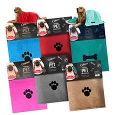 Toalha Pet Microfibra Super Absorvente 60x90cm Para Cachorro e Gato Banho Secagem Rápida