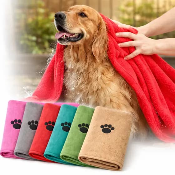 Kit Toalhas Pet Banho Microfibra Maçia Super Absorvente 60x90 Para Cachorro e Gato 2 A 5 Unidades