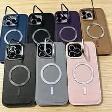 Capa iPhone 12/12/1314/15/16/17Pro Max Case Courino Premium Magnética c/ Anel Suporte e Películas de Proteção Lentes