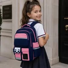 Mochila Escolar Infantil Menino Menina Casual Desenho À Prova D'água B757  JZ