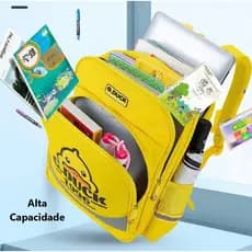 Mochila Escolar Infantil Menino Menina Pato Desenho Impermeável 6606 JZ