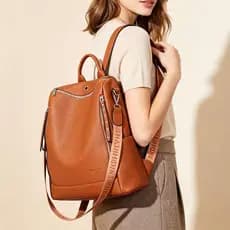 JAMI JAMI Mochila Feminina Elegante Bolsa de Ombro e Mão Grande Capacidade Moda Casual M2356