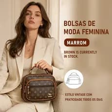 Bolsa Feminina Tiracolo Moderna Compacta Com Alça Removível Bolsos Externos e Design Casual   TM9185  JZ