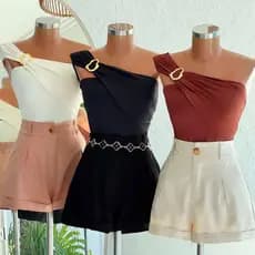 Body Feminino Fivela Elegante 0rgânico Poliamida Suplex Nula Manga Tomara que caia Mula Manca