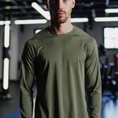 Camisa UV Masculino Original Verde Manga Longa Segunda Pele para Proteção Solar