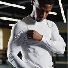 Camisa UV 50 Masculina de Proteção Solar Branca Manga Longa Segunda Pele