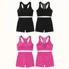 Kit 2 Conjunto Fitness Lifestyle Zero Transparência Premium