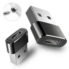 Adaptador OTG USB Tipo C Fêmea Para USB A Macho Alumínio
