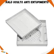 Ralo 10x10 Oculto Para Box Banheiro Em PP Anti Entupimento Filtro de Cabelo Protetor de Ralo Universal Top