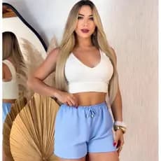 Short Duna Feminino Básico Leve Verão Atlético Leve