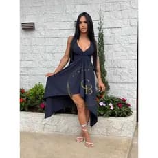 Vestido de Pontas Envelope Varias Formas de Amarrar Muito Lindo