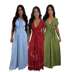 Vestido Longo Multiformas Varias Formas de amarração Madrinhas de Casamento Formaturas Noivados