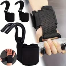 Par de Straps Gancho Metal Garras Treino Musculação Academia