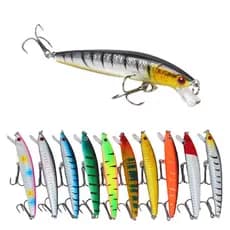 Kit 5/10 Iscas Artificiais Importadas 1/2 Meia Água de 9 cms e 8,5 gramas Pesca Tucunaré Traíra Dourado Robalo Black Bas