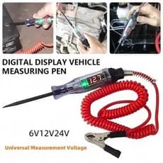 Testador de circuito LED Digital de luz de teste de carro, ferramenta elétrica de carro DC 9V-72V com voltímetro