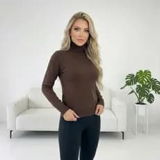 Cacharrel Feminina Inverno Trico Gola Alta Toque Macio Qualidade