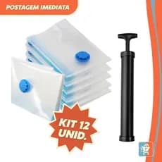 Kit 3/5/12 Saco a Vácuo Com Bomba Viagem Mala Organizador Para Roupa Guarda Roupa Edredom Reutilizável