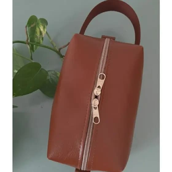 Linda necessair couro sintetico, necessaire, bolsa de mão espaçosa, necessaire viagem
