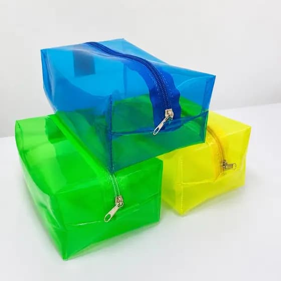 Kit 5 ou 10 Necessaire Transparente Copa do Mundo 2026 Futebol Lembrancinha Festa Aniversário