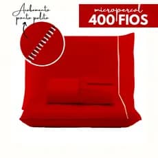 Jogo de Lençol Micropercal 400 Fios Ponto Palito - Berço / Solteiro / Casal / Queen / King
