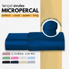 Lençol Micropercal 400 Fios Liso AVULSO - Solteiro/Casal/Queen/King - Antialérgico